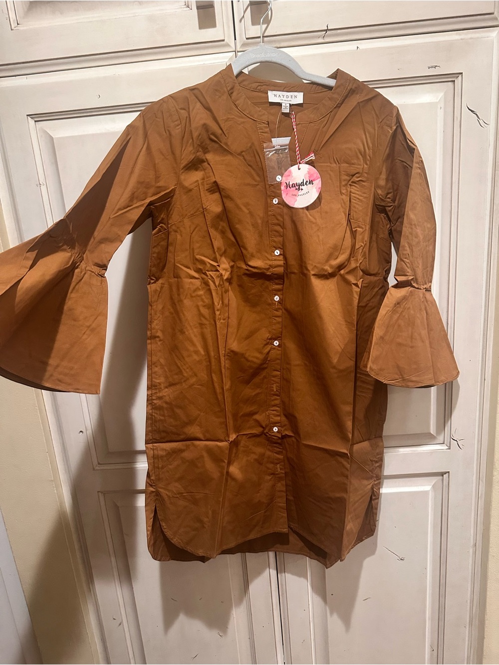 Hayden Los Angeles Women’s Chestnut Button-Down Shirt Dress